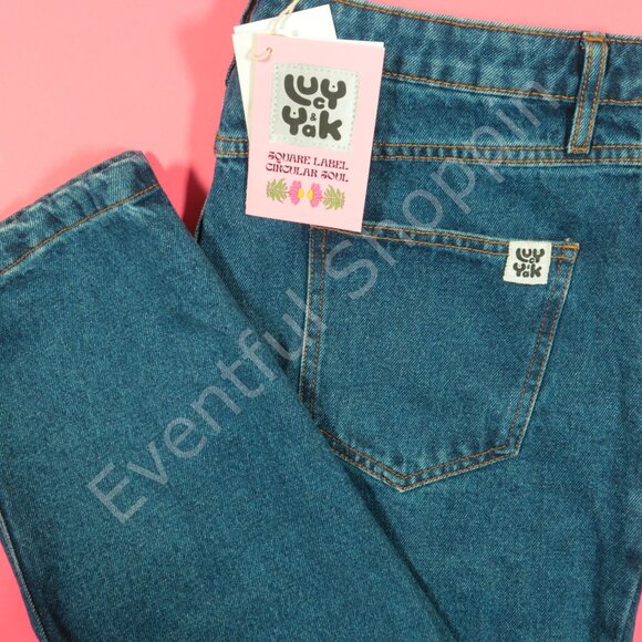 Lucy & Yak Denim - Lucy & Yak Jeans Unisex 36 Blue Dana Mom Jeans High Waist Plus Organic Denim